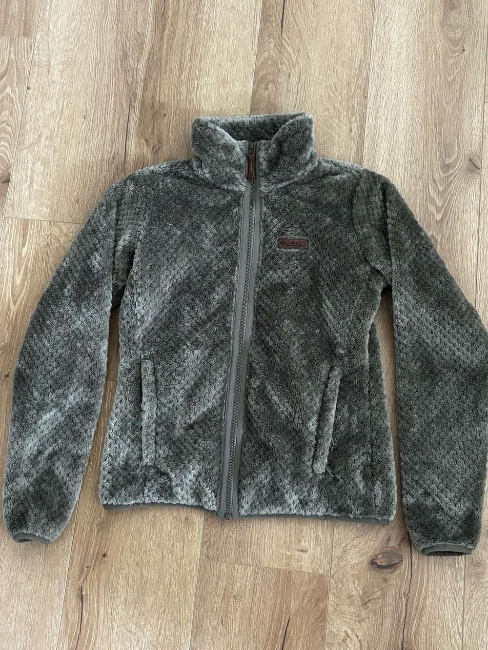 Columbia Fire Side II Sherpa Full Zip Fleece Jacket Olive Green XS
